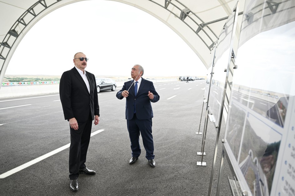 İlham Əliyev Əhmədbəyli-Füzuli-Şuşa yolunun açılışında -FOTOLAR